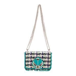 Kate Spade Nicola Tweed Spade Heart Twistlock Crossbody Bag Green Rare